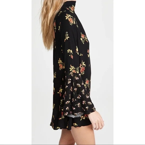 NEW Free People Mock Neck Mini Dress - Picture 4 of 9